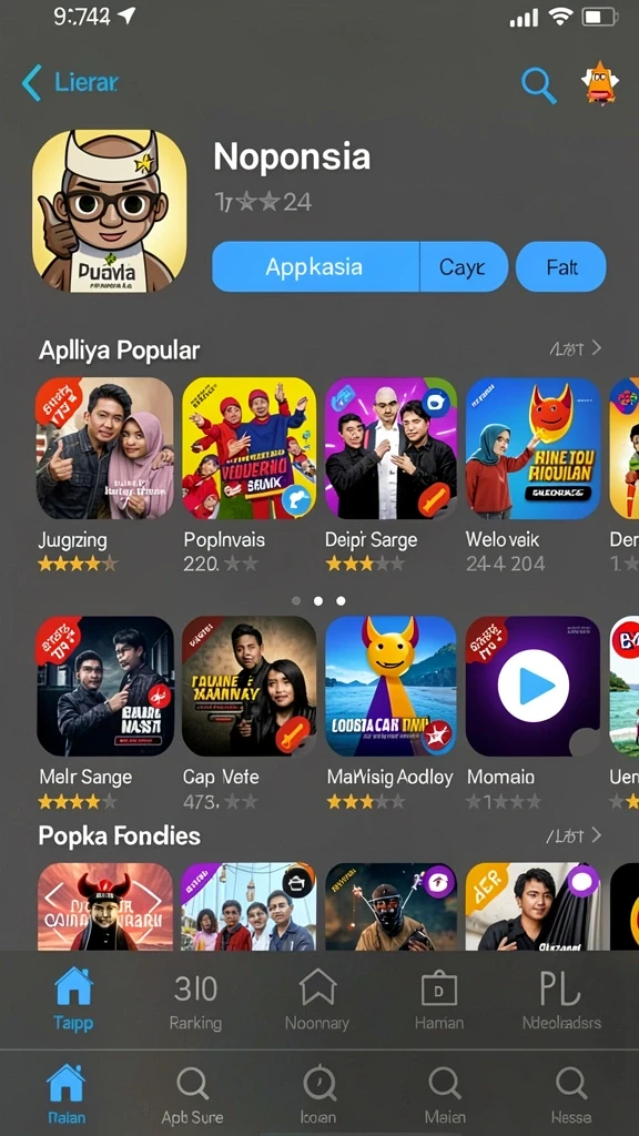 direkturtoto - Tampilan beranda aplikasi dengan pilihan permainan.