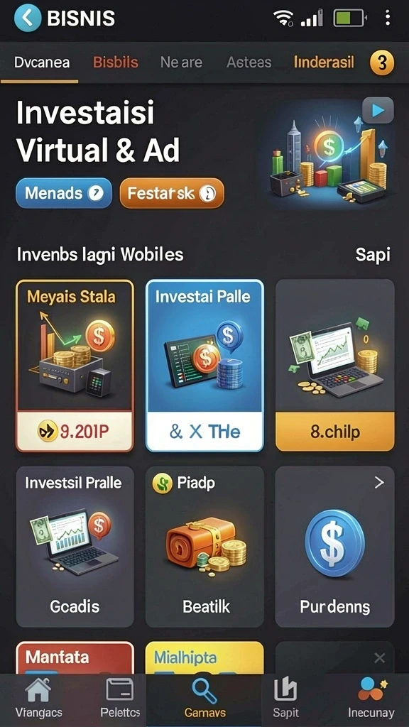 rk88 - Tampilan menu utama yang menarik dan intuitif.